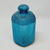 Franck Ma Toilet Box and Spray Bottle in Turquoise Blue Cracked Glass