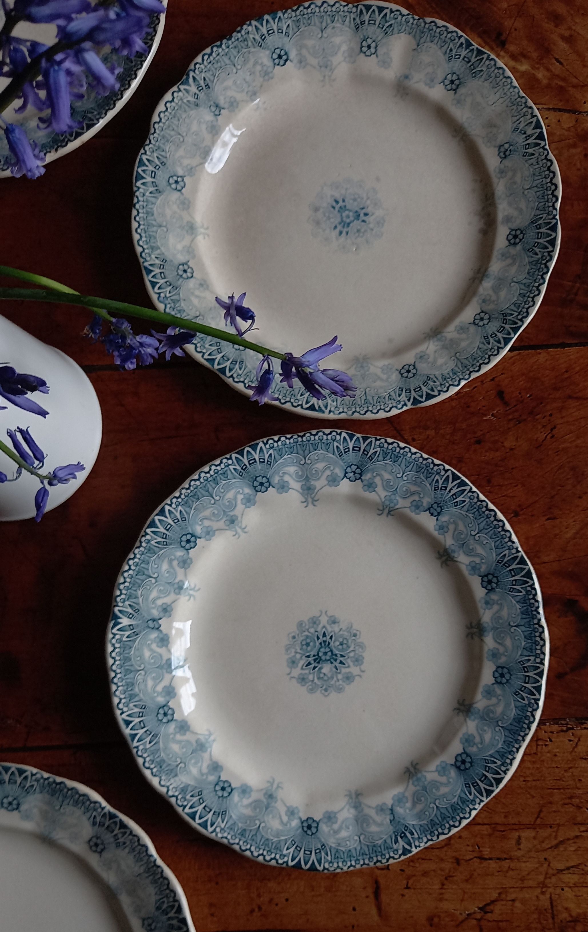 Set of 6 plates iron earth H Boulenger Choisy-le-Roi