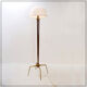 Metal and brass tripod floor lamp in Hollywood Regency style – 1950s