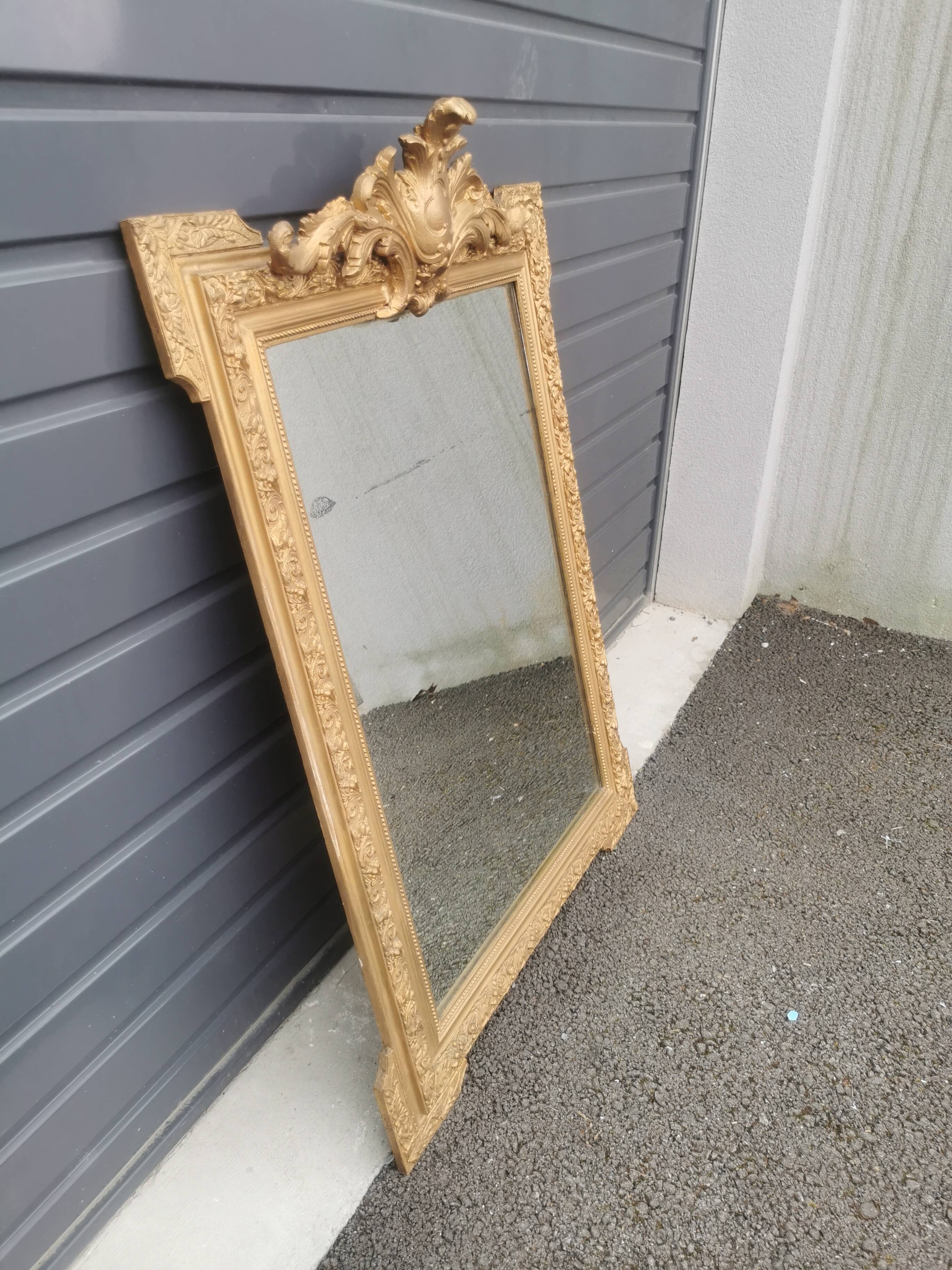 Louis XV style gilded mirror