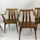 Set of 4 teak plywood dining chairs attributed to Pastoe, 1960s