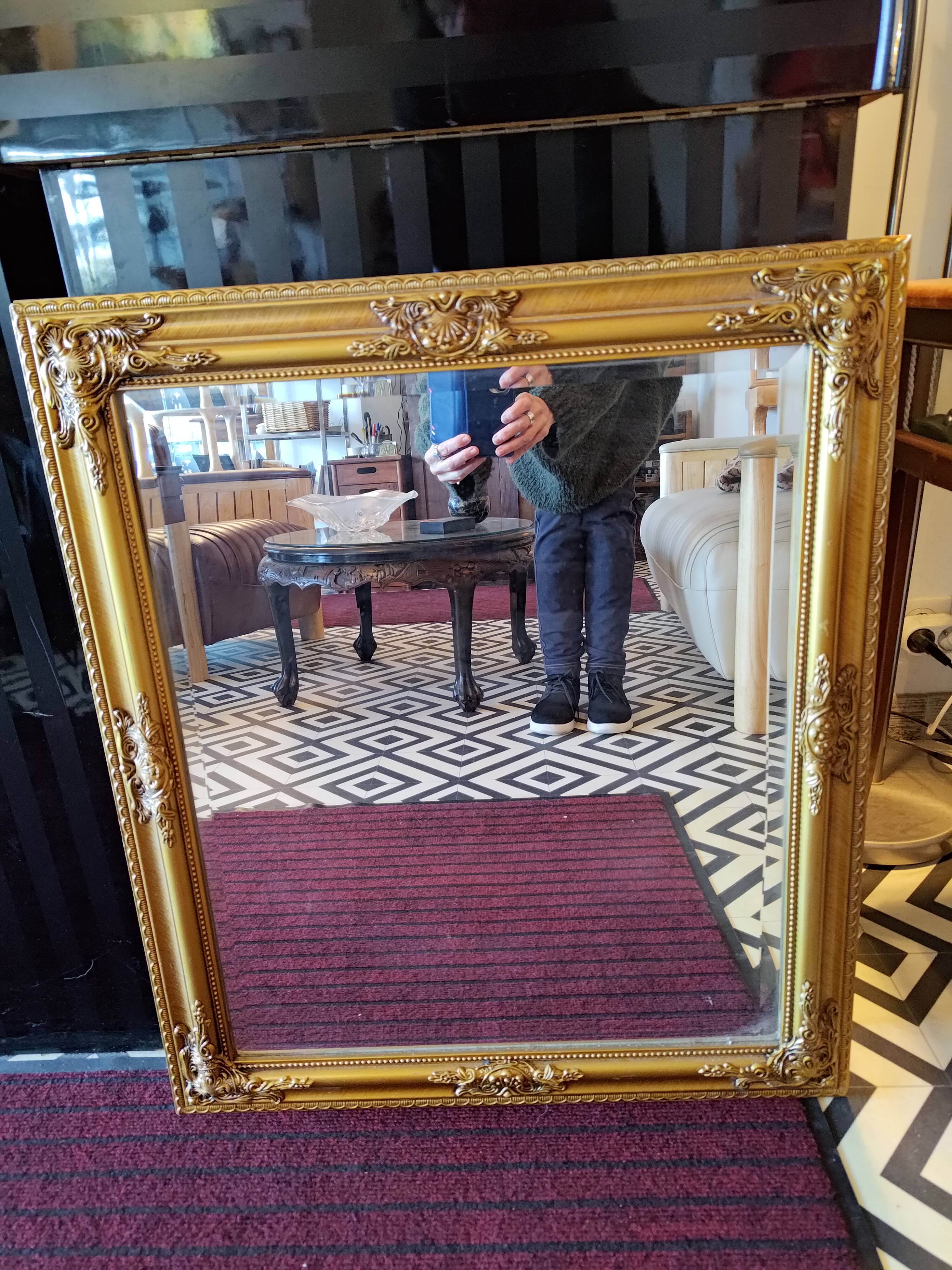 Beveled golden mirror 60 cm*72 cm