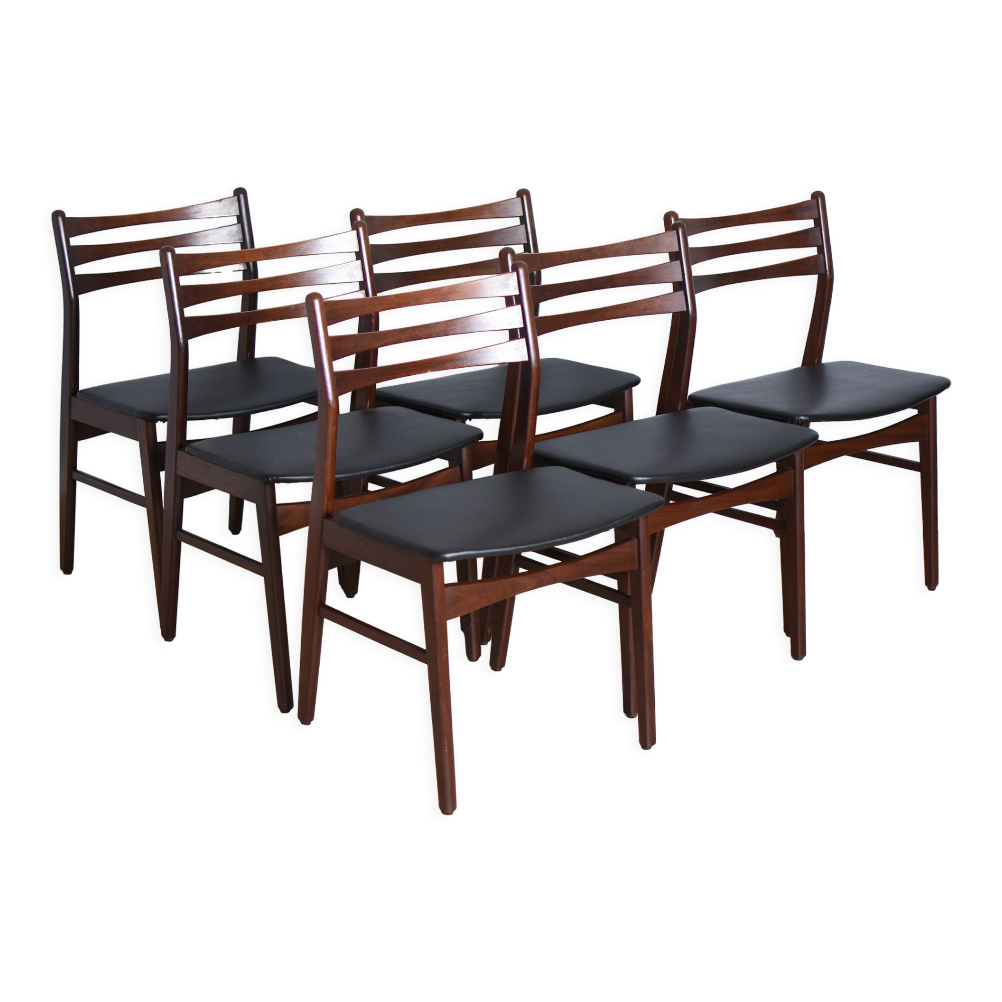 Set of 6 rosewood chairs, Denmark, 1960s