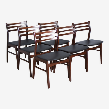 Set of 6 rosewood chairs, Denmark, 1960s
