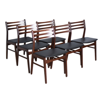 Set of 6 rosewood chairs, Denmark, 1960s