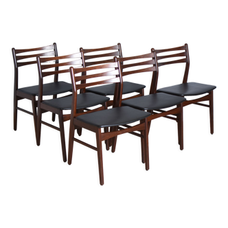 Lot de 6 chaises en palissandre, Danemark, années 1960