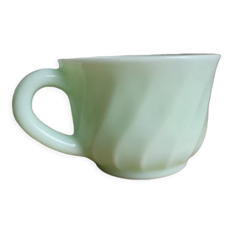 Mint green arcopal cup