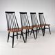 Set of 4 Fanett style Dining Chairs  1960s