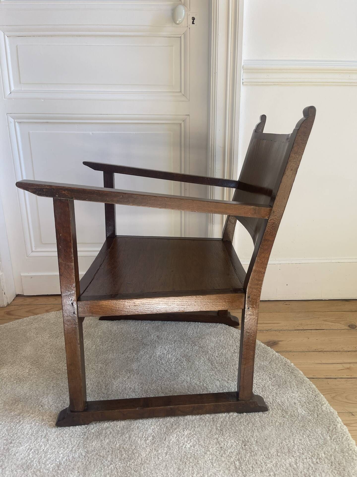 Art Deco wooden armchairs