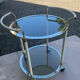 Chariot de bar verre et laiton 1960