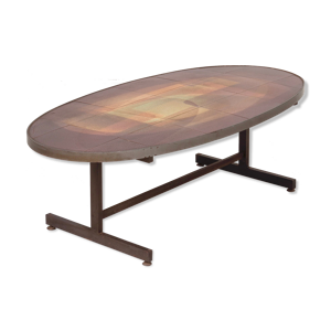 Table basse vintage céramique jacques lignier