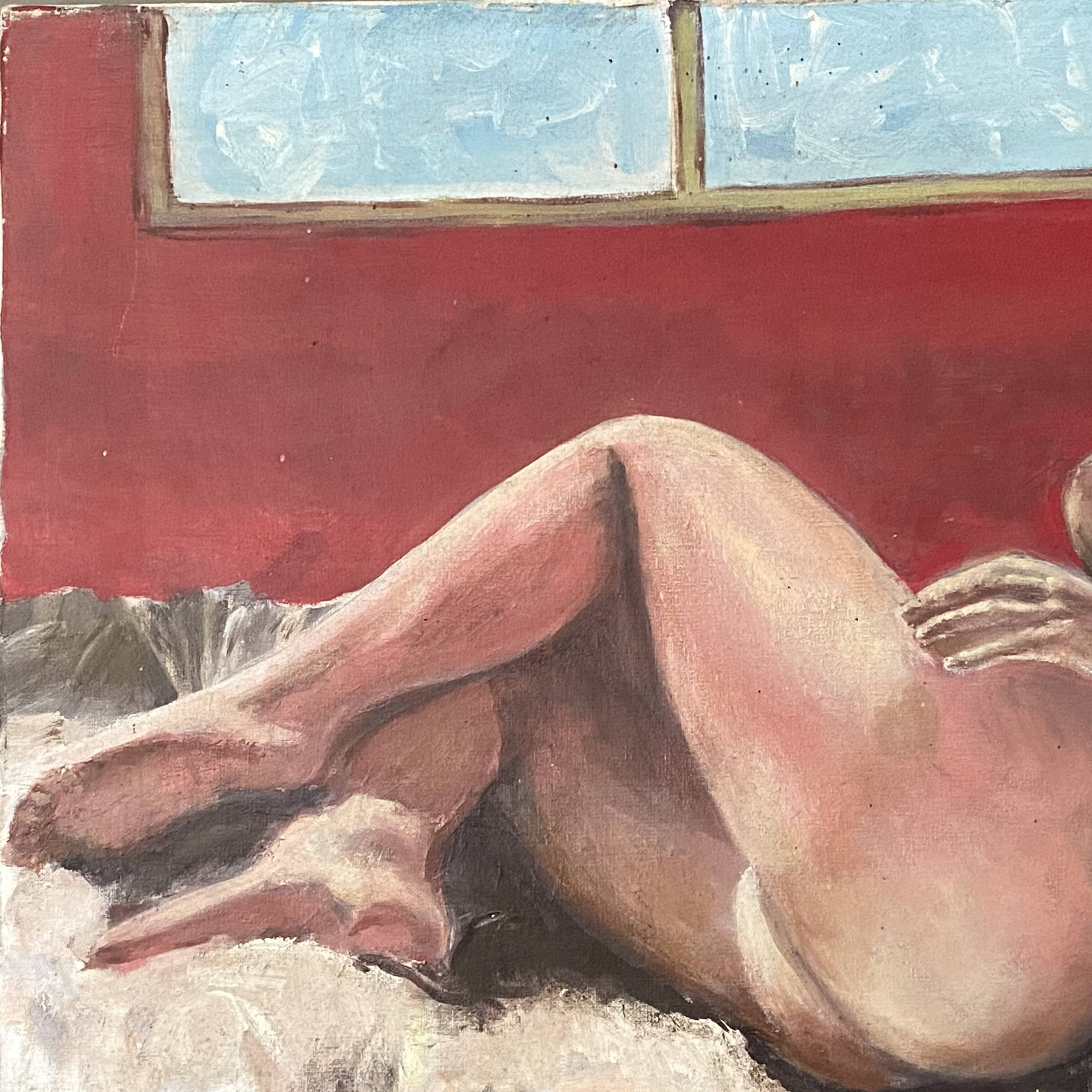 Huile sur toile 1970 Femme allongée 60x40