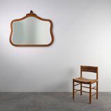 Miroir belge en chêne sculpté de style Louis XV du XXe siècle