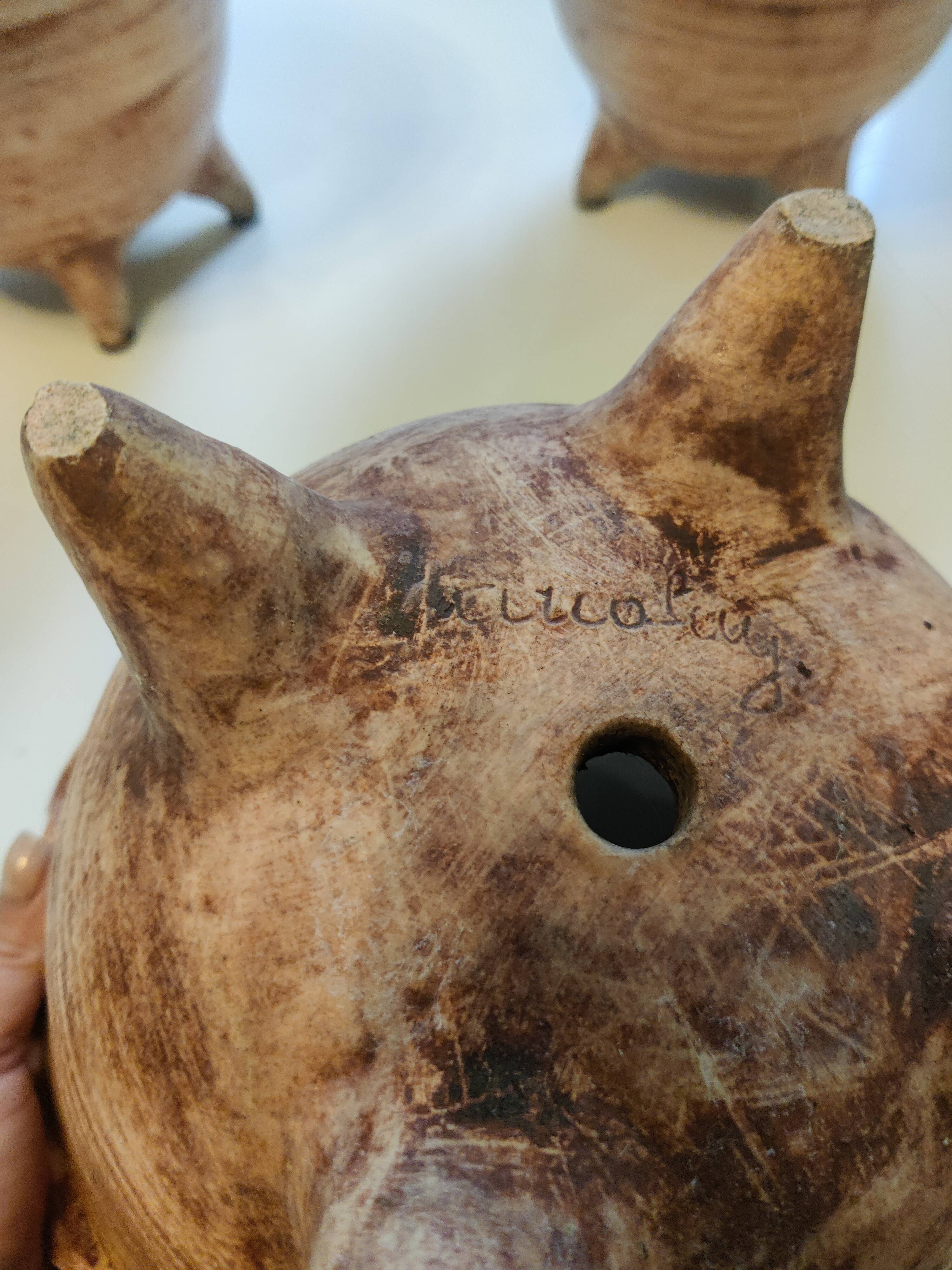 Trois grands cache-pots céramique Accolay