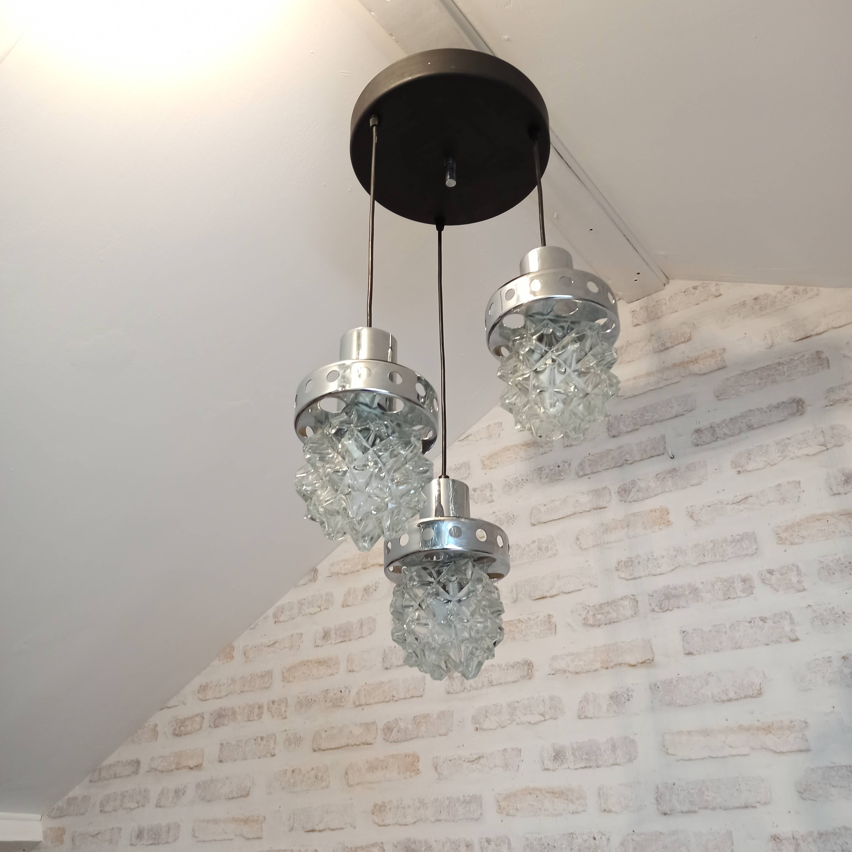 Seventies waterfall chandelier