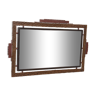 Hammered wrought iron mirror, antique wall mirror, rectangular mirror, Art Deco mirror 77x46cm