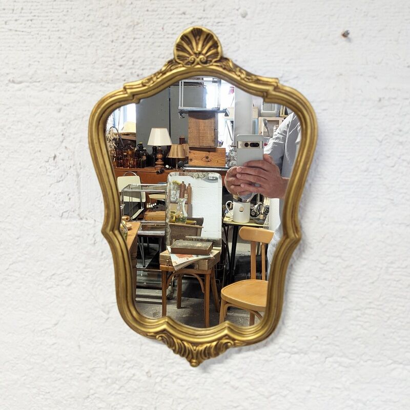 Gilded baroque mirror 50x34cm