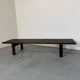 Mid-Century Modern Brown wood Slatted coffee table bench, 1970s