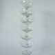 set of 6 engraved crystal champagne glasses 1950 8 X 9.5 cm