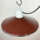 Industrial Red Enamel Pendant Light, 1970s