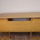 Vintage architect's desk in light wood circa 1970