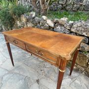 Louis XVI style mahogany flat desk from the late 19th century
