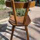Set of 6 vintage chairs "Brutalist" in elm, 1950