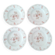 Set of 4 Limoges porcelain soup plates