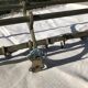 Brass coat and hat rack