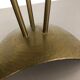 Modernist sculptural brutalist floor brass candleholder, Germany, 1950s