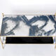 Table basse laiton chrome miroir décoré  1970