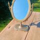 Miroir de table vintage en laiton doré – style Napoléon III,