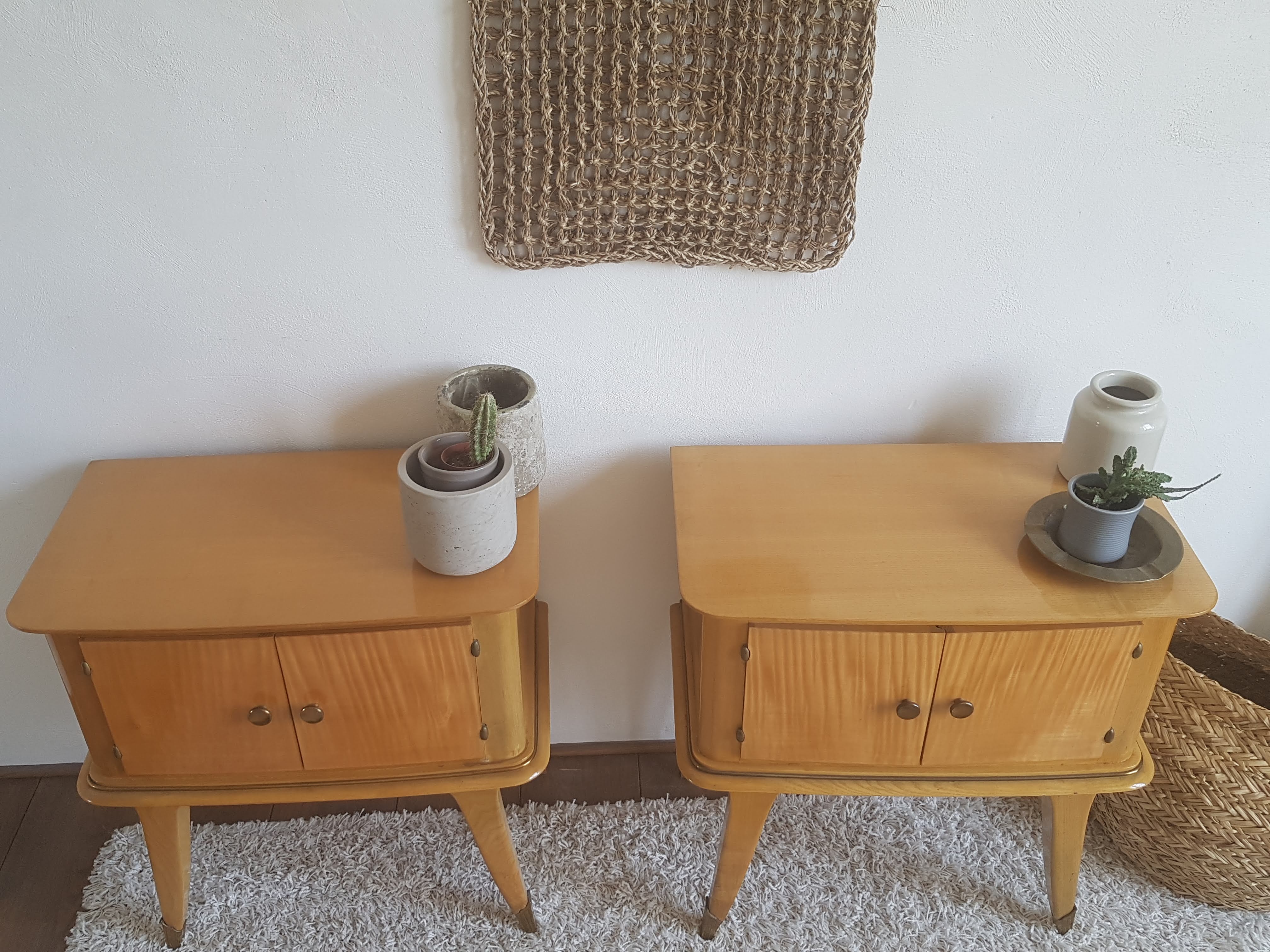 Pair of bedside tables-compass-circa 1960-Scandinavian spirit