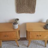 Pair of bedside tables-compass-circa 1960-Scandinavian spirit