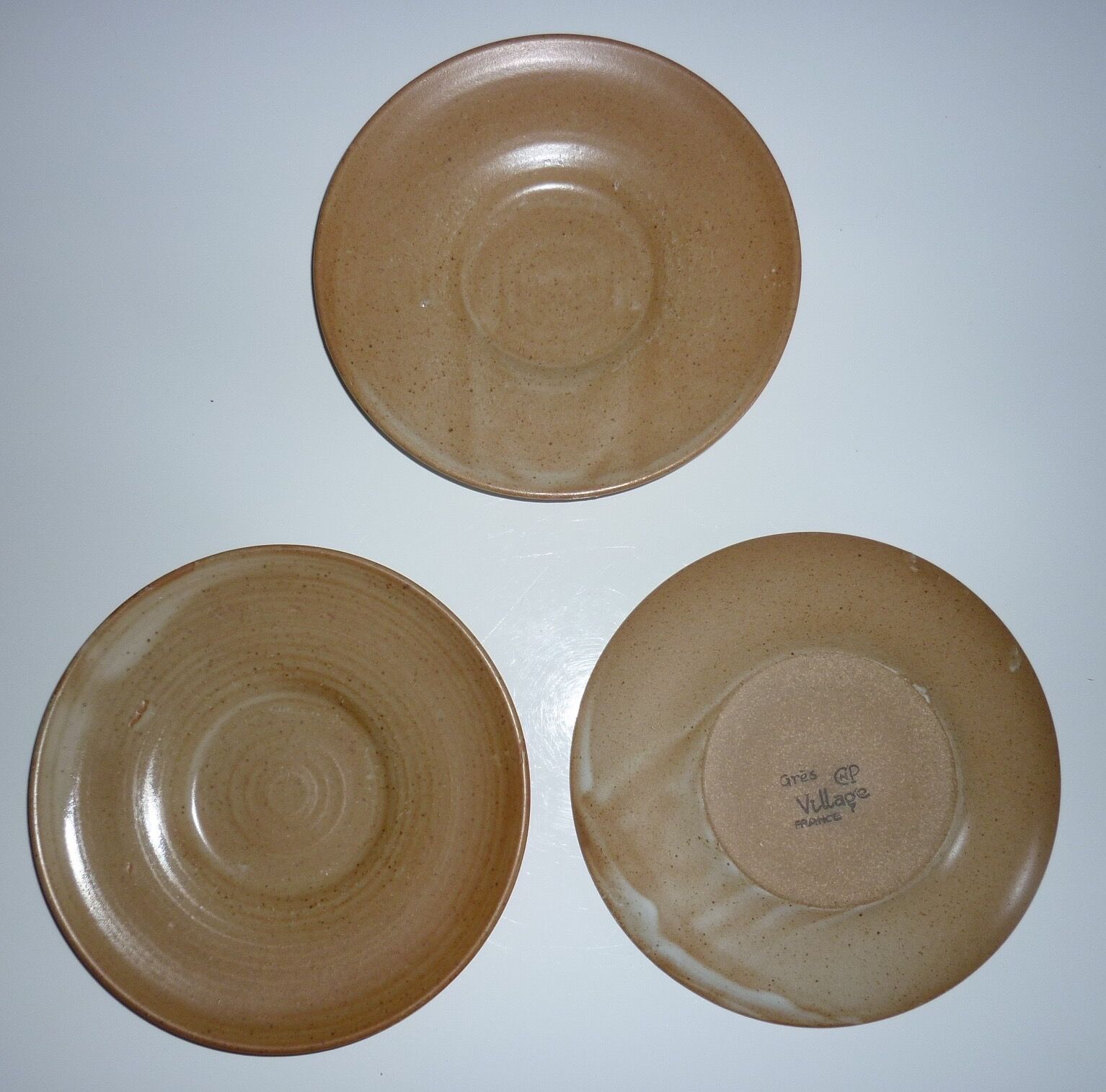 3 CNP Village sandstone cups