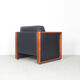 2 vintage Walter Knoll leather lounge chairs, 1970's