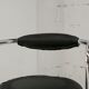 4 chairs tubular steel, imitation black leather, Italy, circa 1970