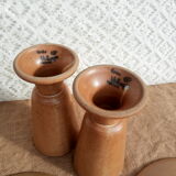 Coffee service tea chocolate stoneware village CNP France vintage