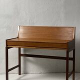 Scandinavian desk with extendable system in teak, 1960.