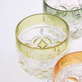 Mid-Century Hand Blown Crystal Wine Glasses from Hofbauer, Set of 6