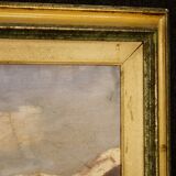 Italian signed mountain landscape painting from 20th century