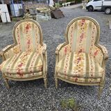 LOUIS XV style armchairs (pair)