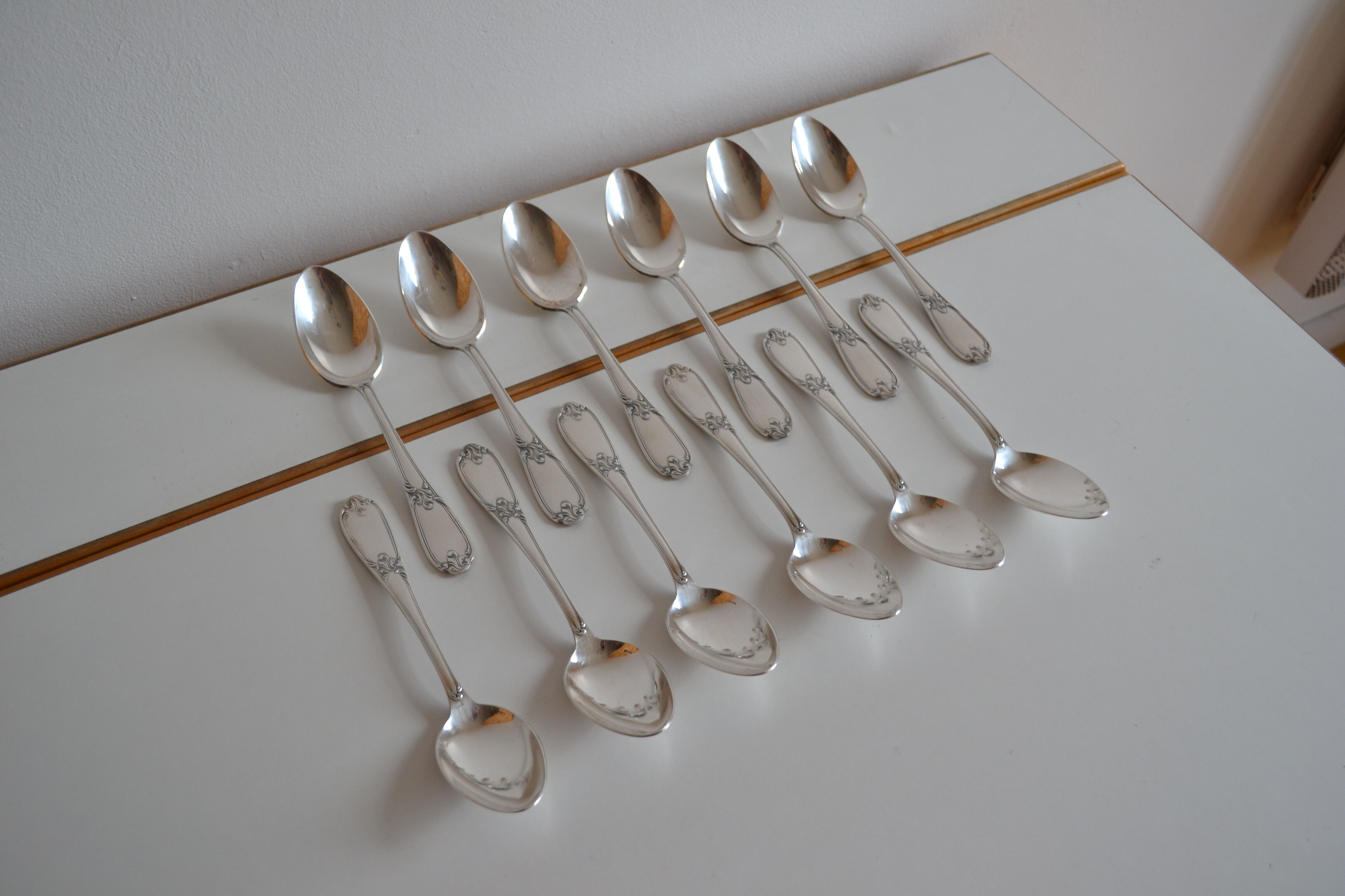 12 tablespoons metal argente orfevre frionnet francois