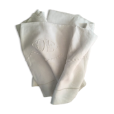 Sheet old linen thread with monogram OB
