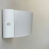 Vintage wall light, white lacquered metal, France 1980