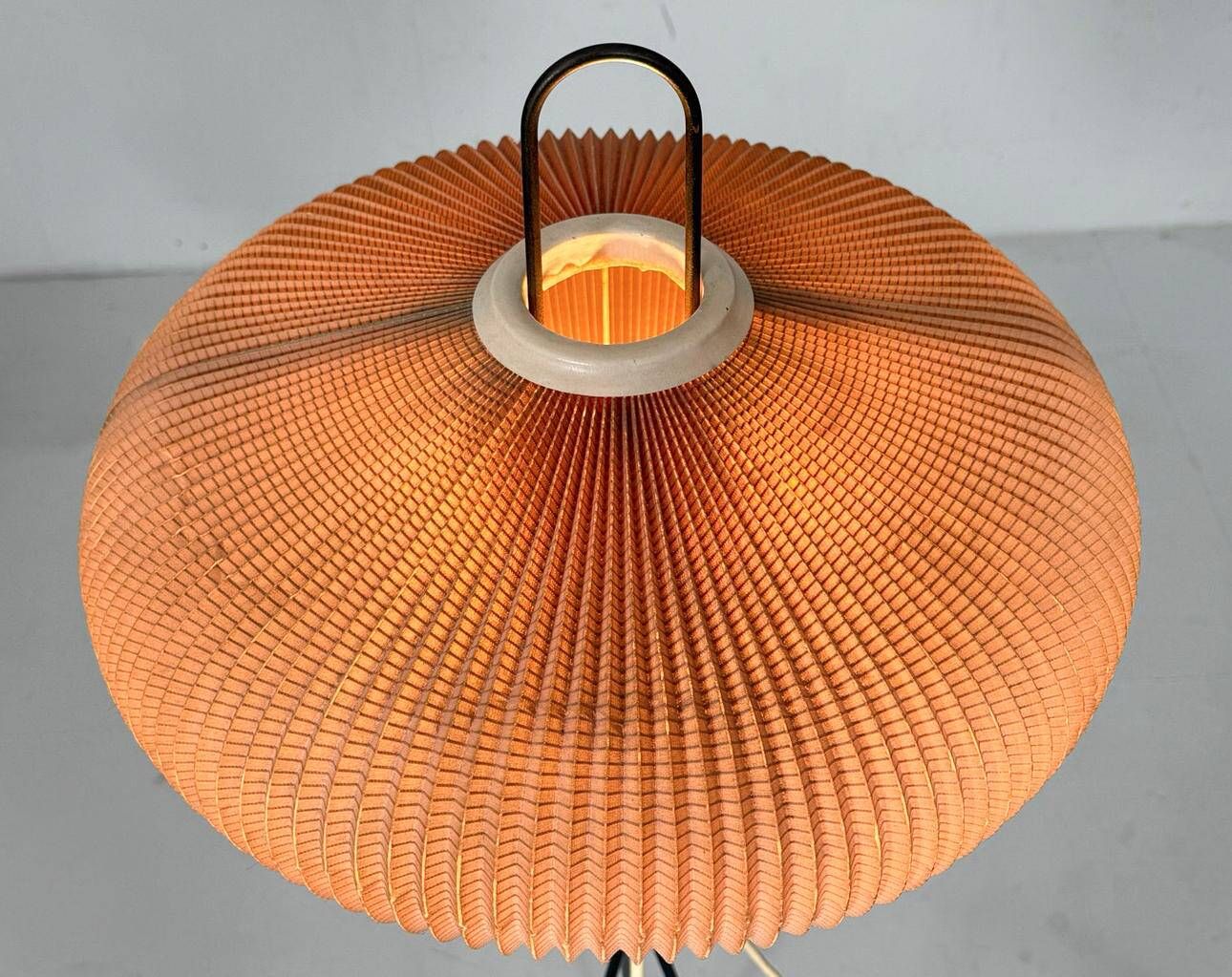 Georges Leon Rispal in style, Mid-century tripod floor lamp, France, 1970s.