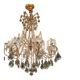 Louis XV style bronze and crystal chandelier - 1950s.