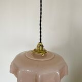 Old pink opaline pendant light