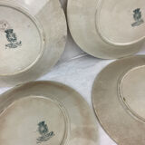 6 assiettes plates anciennes terre de fer