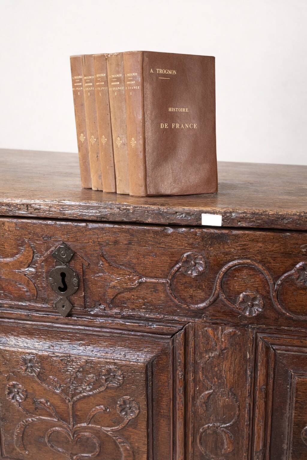 Antique oak wooden chest